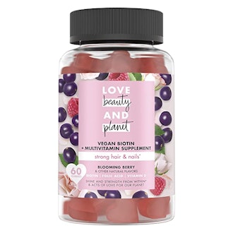 Love Beauty And Planet Berry Gummy Vitamins for Strong Hair & Nails (60 Count)