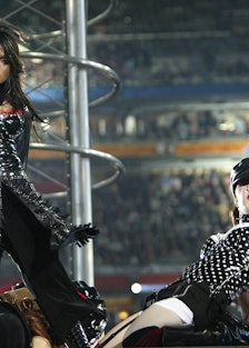 Janet Jackson performing at the 2004 Super Bowl