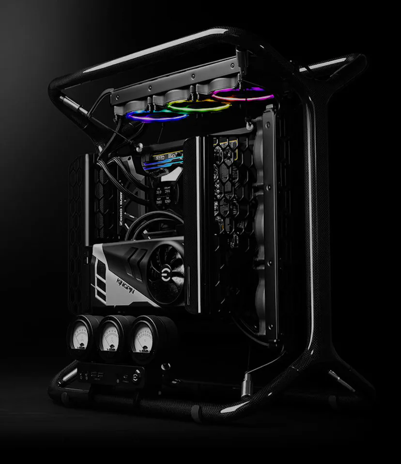 EVGA built a beastly PC gaming rig with no case