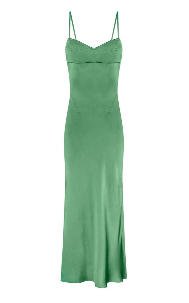 Waterlily Bustier-Style Crepe Midi Dress