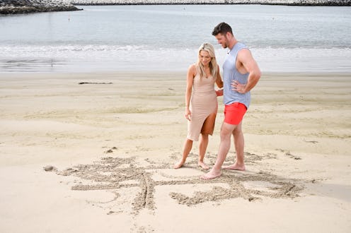 Clayton Echard and Elizabeth Corrigan on a beach date during 'The Bachelor'