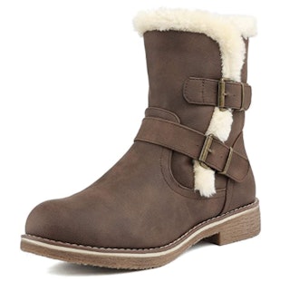 DREAM PAIRS Mid Calf Fashion Winter Snow Boots