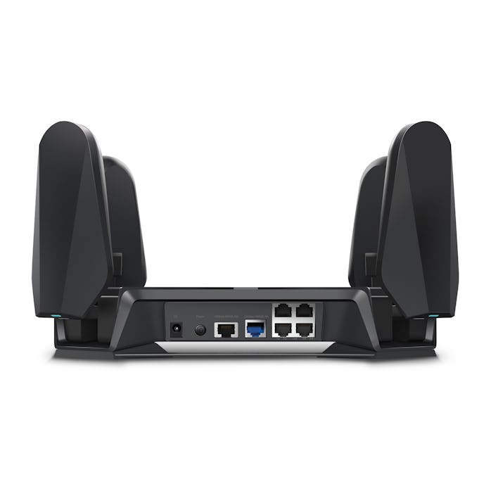 Backside shot of TP-Link's Archer AXE200 Omni router.