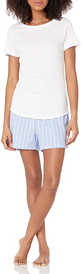 Amazon Essentials Poplin Shorts and Tee Sleep Set