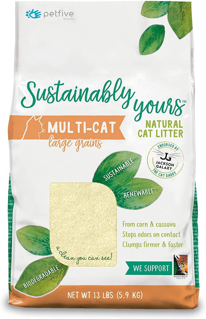 Petfive Sustainably Yours Large Grains Multi-Cat Litter, 13 Lb.