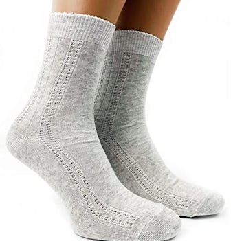 FlaxSox Thin Breathable Organic Linen Socks for Women (3-Pack)