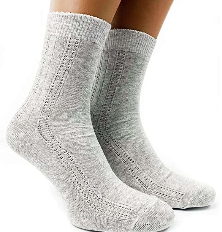 FlaxSox Thin Breathable Organic Linen Socks for Women (3-Pack)