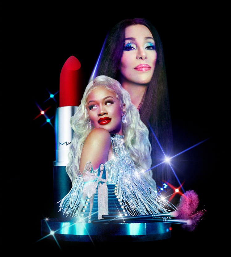 Poster of Saweetie and Cher's MAC Cosmetics campaign