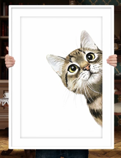 a Pet Portrait makes a great last minute Valentine's Day gift idea