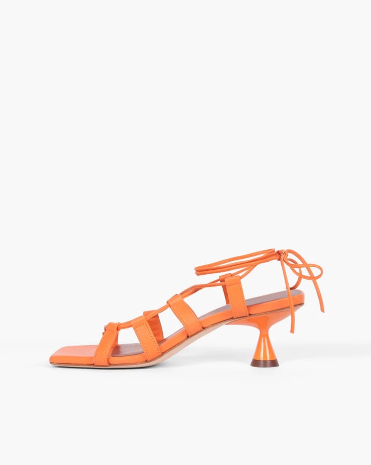 Rejina Pyo Malia Sandals Leather Orange