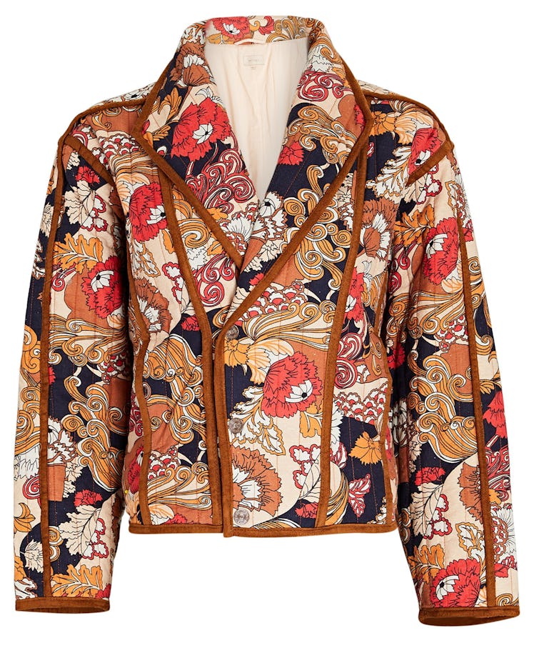 MOTHER floral quilted jacket.