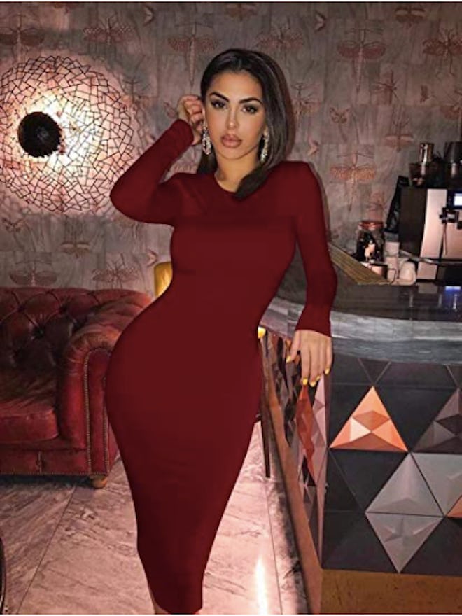 XXTAXN Bodycon Long Sleeve Dress