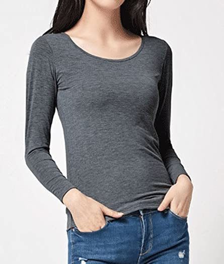 Rofala Thermal Built-In Bra Long-Sleeve T-Shirt