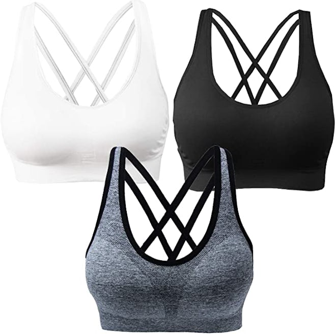 AKAMC Cross Back Sports Bra (3-Pack)