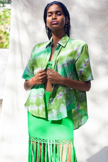 abacaxi Verde Loro Linen Shirt