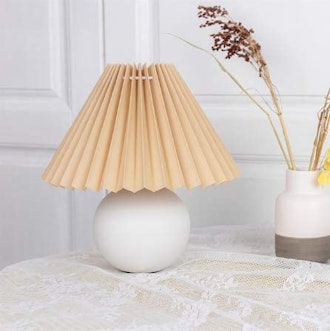 LongTN Korean Pleated Table Lamp