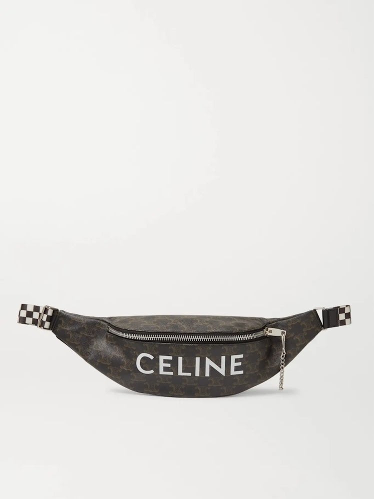 Triomphe Celine-Print Coated-Canvas and Nylon Belt Bag