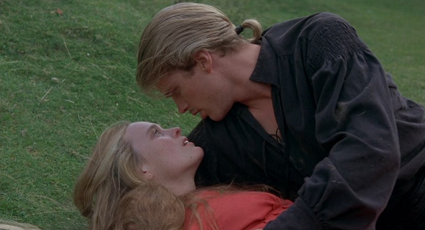 Buttercup and Westley embrace in The Princess Bride