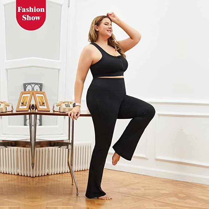 YOHOYOHA Plus Size Yoga Flare Leggings