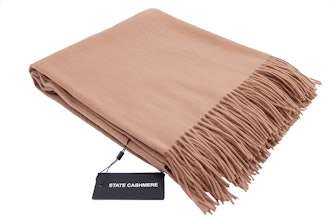 State Cashmere 100% Pure Cashmere Throw Blanket