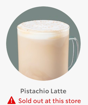 Is Starbucks' Pistachio Latte sold out? The 2022 return came with a glitch.