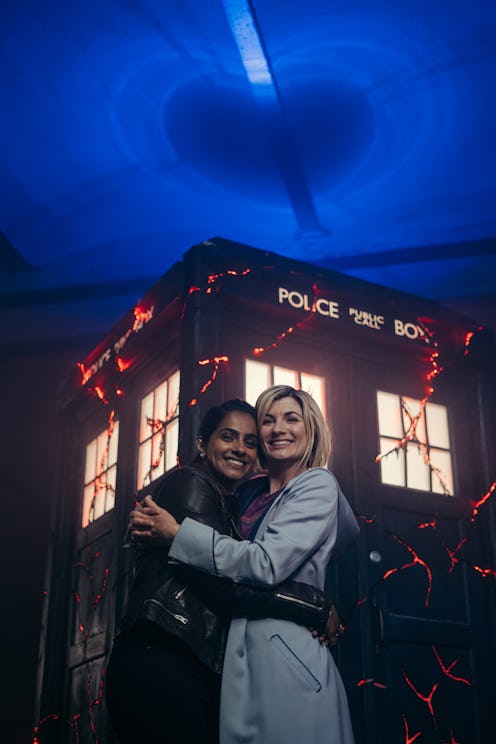 Yasmin Khan (MANDIP GILL) and The Doctor (JODIE WHITTAKER)