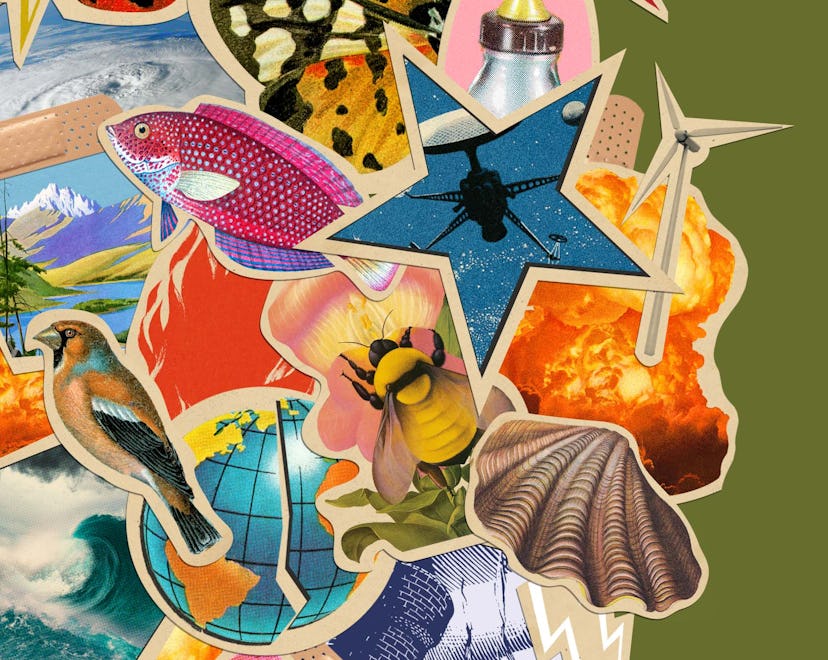 Collage of various things that we lie to our kids about being ok