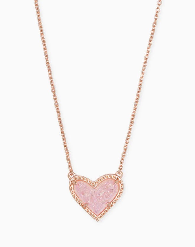 Wear this rose gold pendant for Valentine's Day.