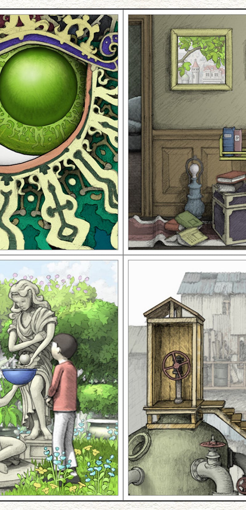 screenshot of art panels from Gorogoa