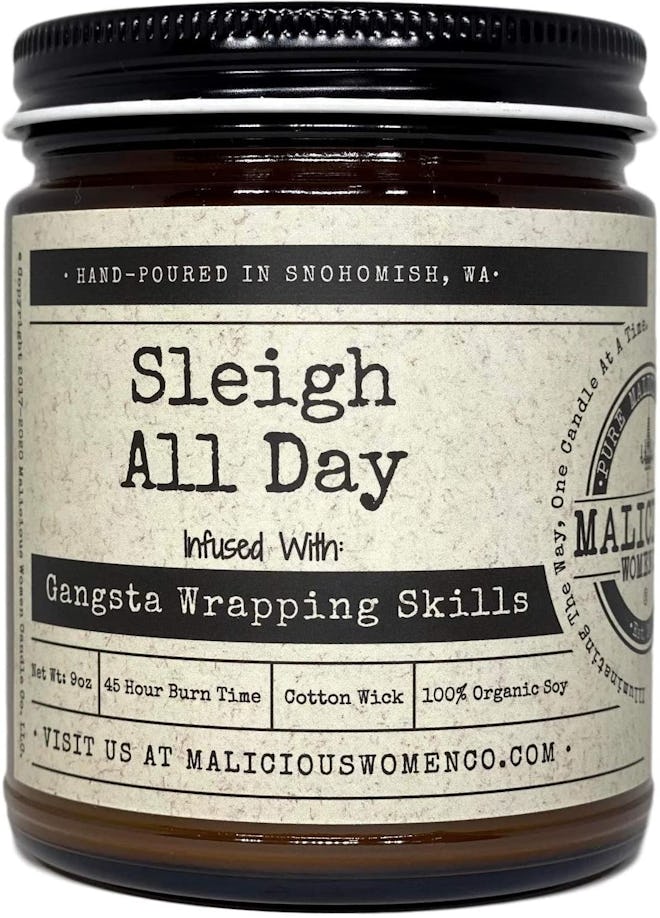 Malicious Women Candle Co. Sleigh All Day Candle, 9 Oz.