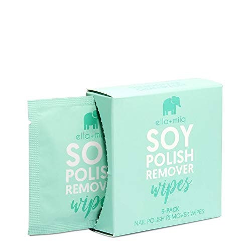 ella+mila Soy Nail Polish Remover Wipes (5-Pack)
