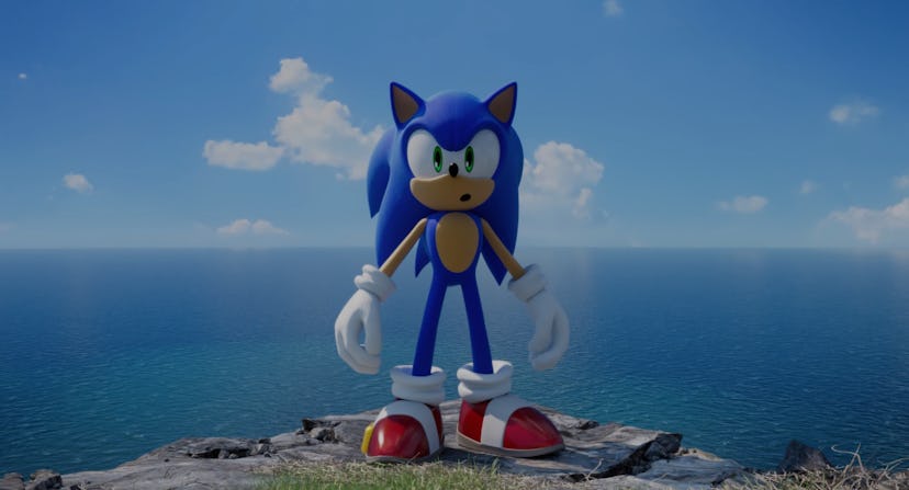 Sonic with his mouth open
