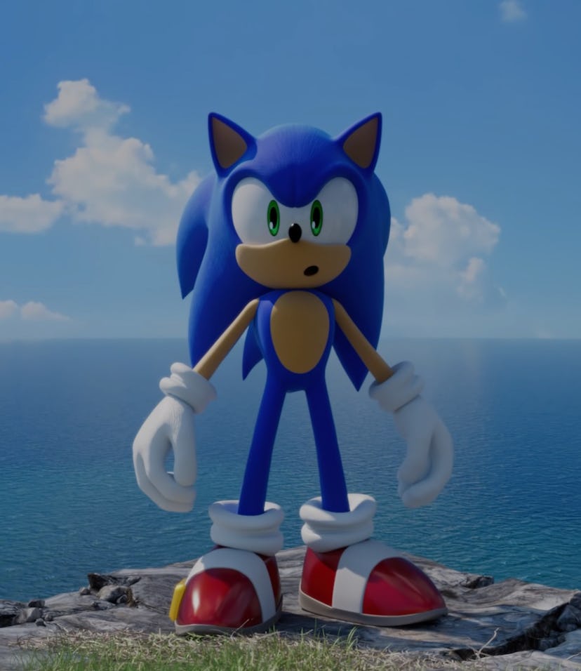 Sonic with his mouth open