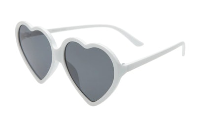 Wear these heart-shaped sunglasses for Valentine's Day.