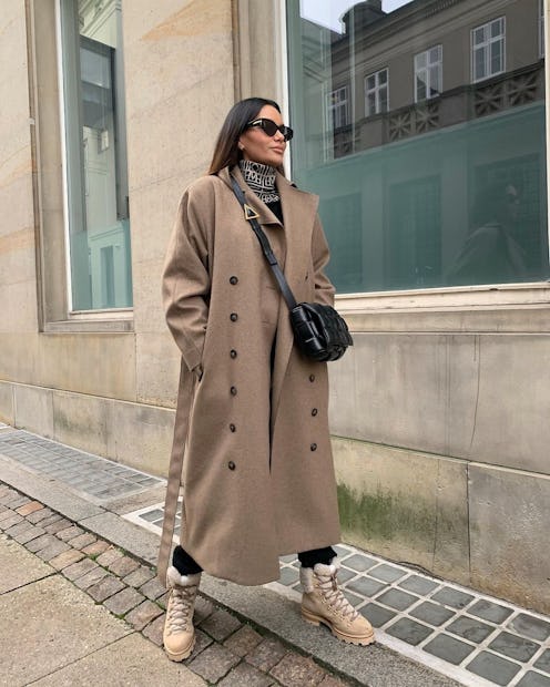 Funda Christophersen in winter boots.