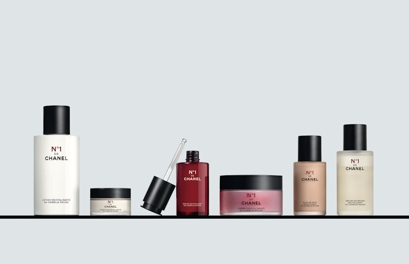 Chanel Red Camellia skin care lineup
