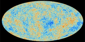 cosmic microwave background with hot or cool spots