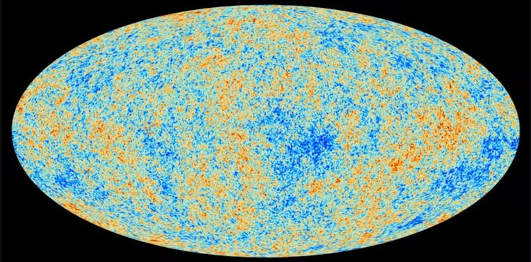 cosmic microwave background with hot or cool spots