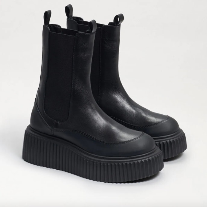 chunky black platform boots