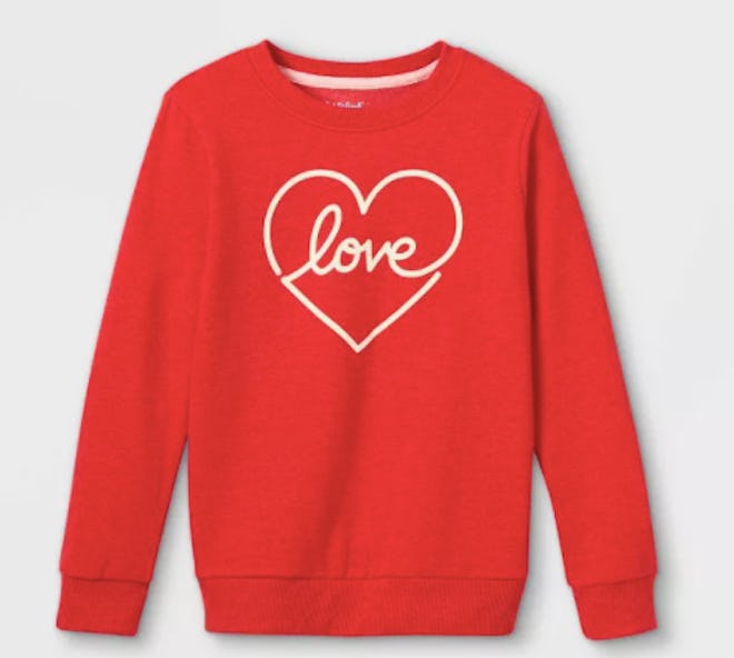 Target's Love Sweatshirt makes a great Valentine's Day scavenger hunt prize