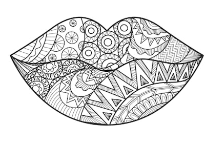 Lips page is a great Valentine's Day coloring page