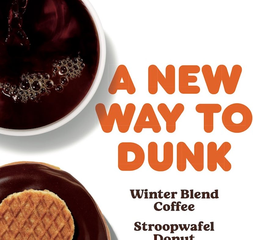 Dunkin's winter 2022 menu includes a Brown Sugar Oat Iced Latte, Stroopwafel Donuts, and more.