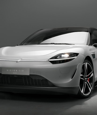 A rendering for Sony's Vision-S electric car.