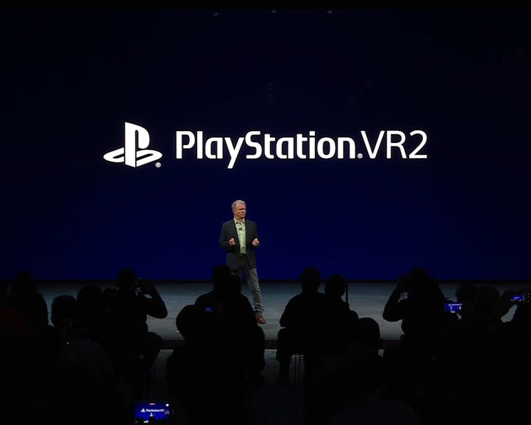 Sony press conference introducing PlayStation VR 2