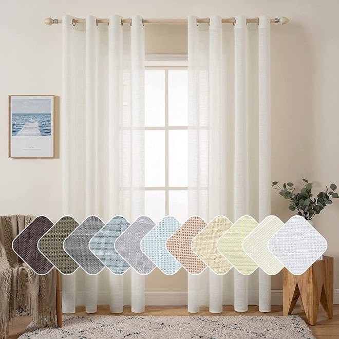 MIULEE Linen-Textured Curtains