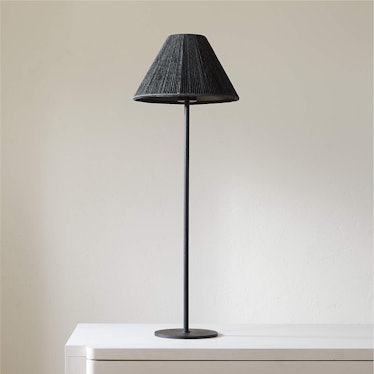 Slight Table Lamp with Black Shade