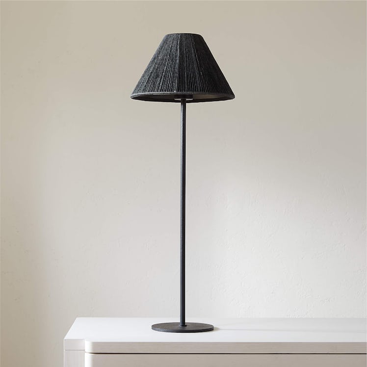Slight Table Lamp with Black Shade
