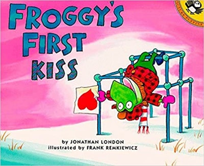 'Froggy's First Kiss' by Jonathan London, illustrated by Frank Remkiewicz