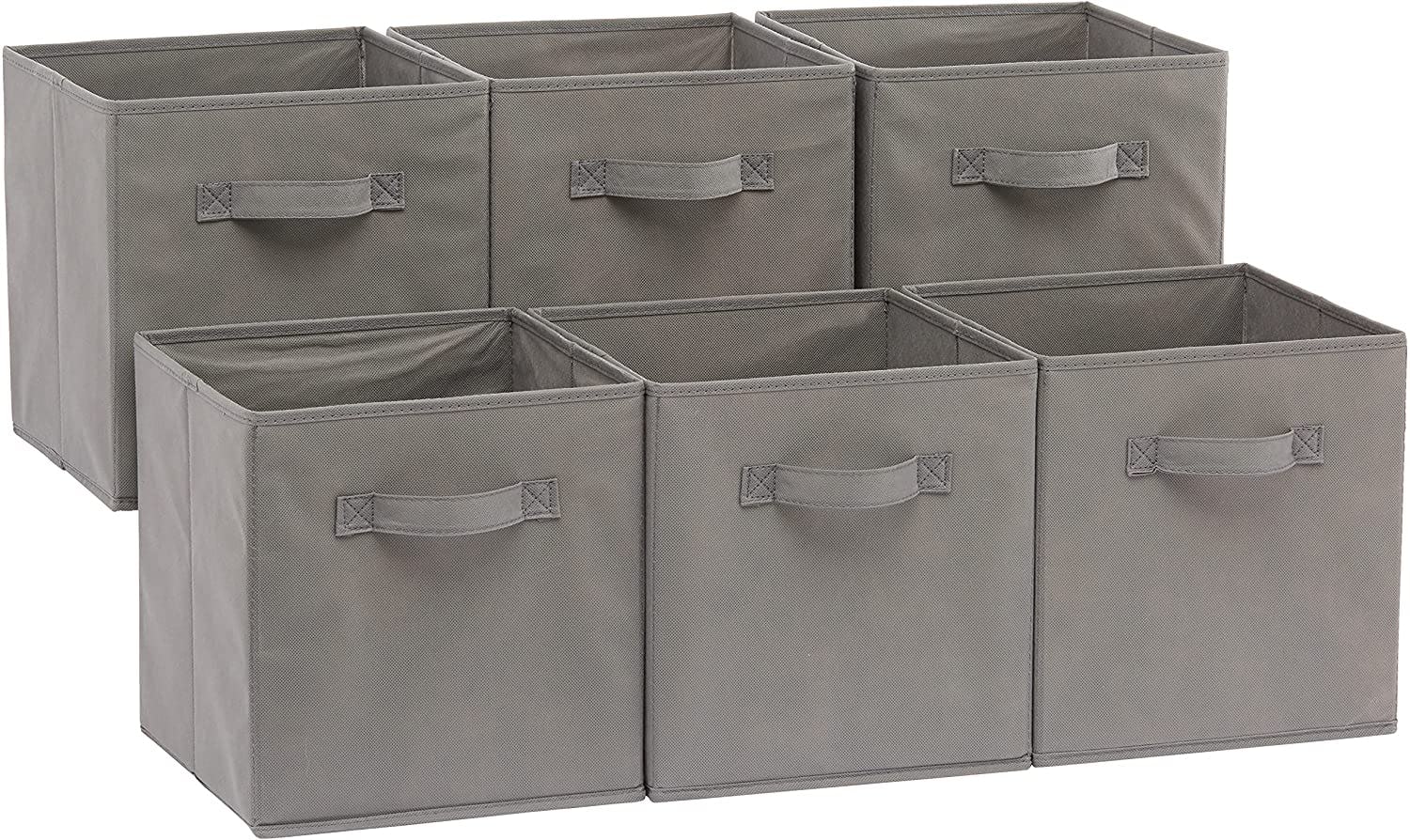 Amazon Basics Collapsible Fabric Storage Cubes (6-Pack)