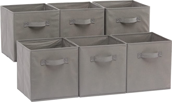 Amazon Basics Collapsible Fabric Storage Cubes (6-Pack)